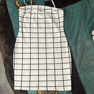 Black and white shein dress